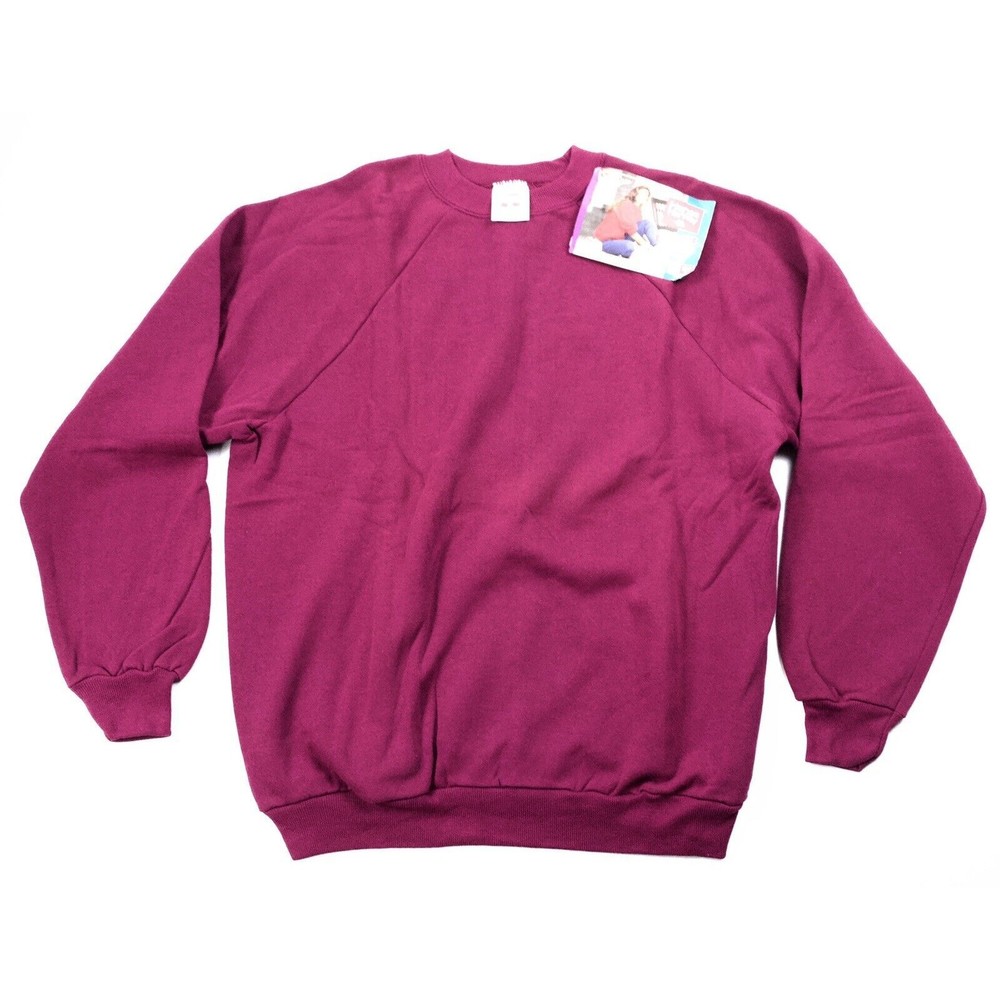 Hanes Her Way Sweatshirt Women's X-Large Bordeaux Red Vintage 90's Carol Alt